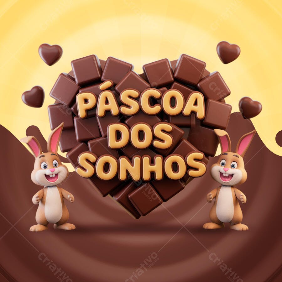 Flyer Páscoa dos Sonhos PSD Editável