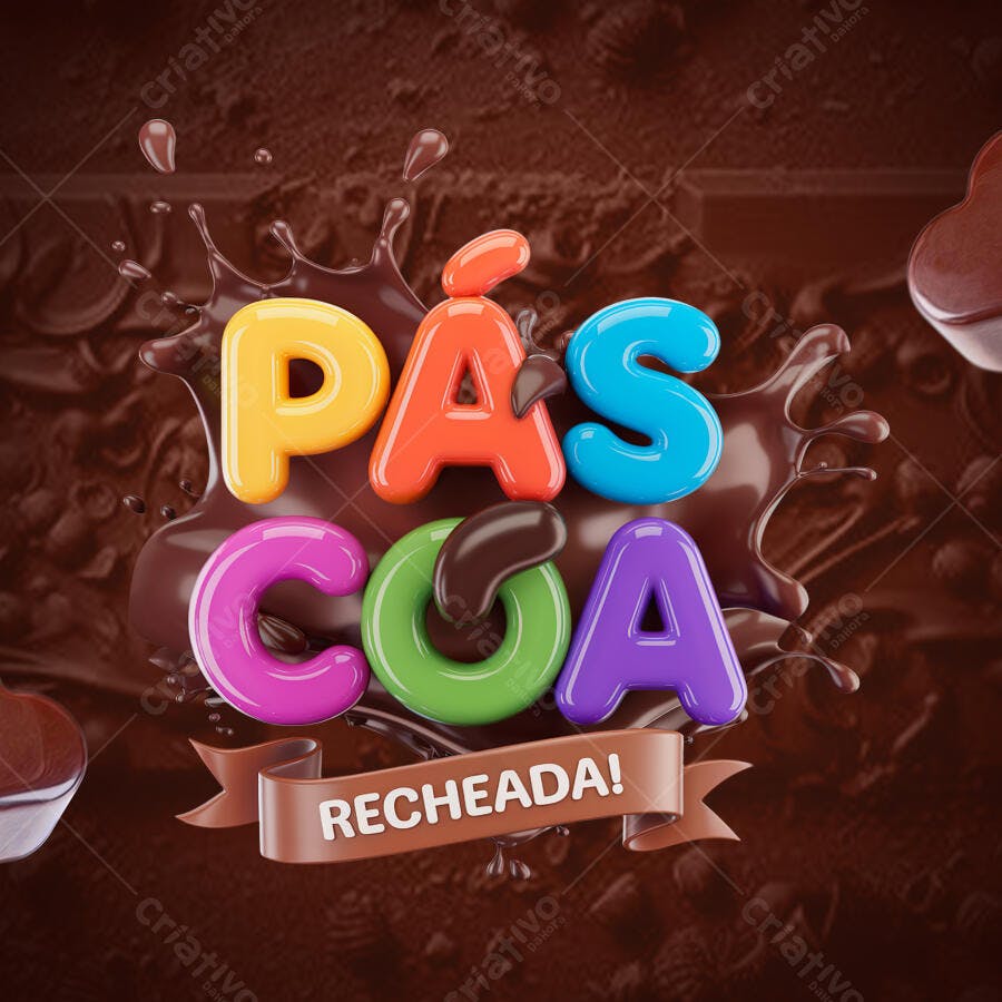 Flyer Páscoa Recheada PSD Editável