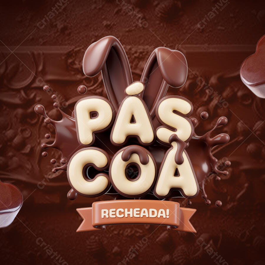 Flyer Páscoa Recheada PSD Editável