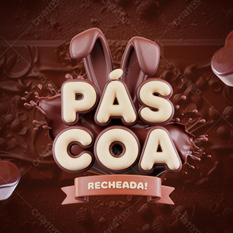 Flyer Páscoa Recheada PSD Editável