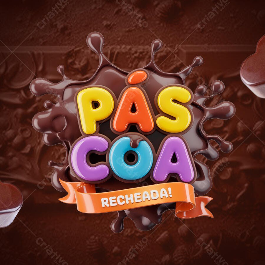 Flyer Páscoa Recheada PSD Editável