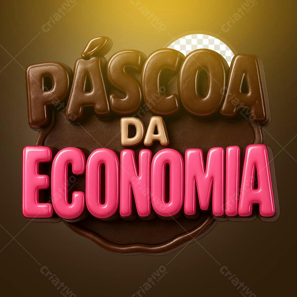 SELO 3D PARA PÁSCOA EM ALTA QUALIDADE