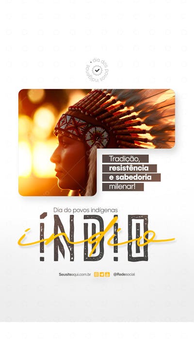 Dia dos Povos Indígenas - Dia do Índio - 19 de Abril Social Media PSD Editável (6)