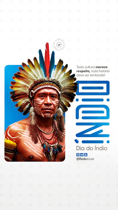 Dia dos Povos Indígenas - Dia do Índio - 19 de Abril Social Media PSD Editável (3)