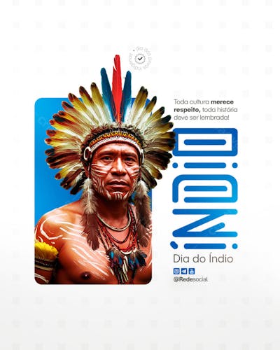 Dia dos Povos Indígenas - Dia do Índio - 19 de Abril Social Media PSD Editável (9)