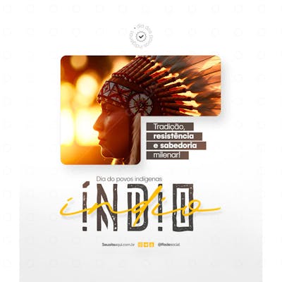 Dia dos Povos Indígenas - Dia do Índio - 19 de Abril Social Media PSD Editável (17)