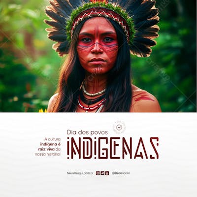 Dia dos Povos Indígenas - Dia do Índio - 19 de Abril Social Media PSD Editável (18)
