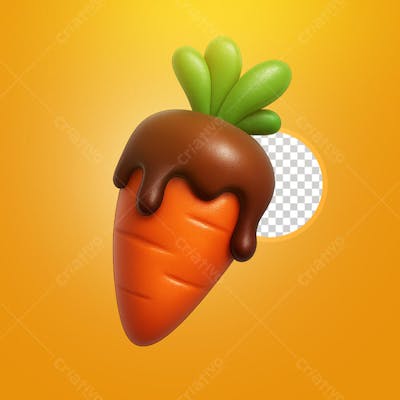 CENOURA COM CHOCOLATE 3D PÁSCOA