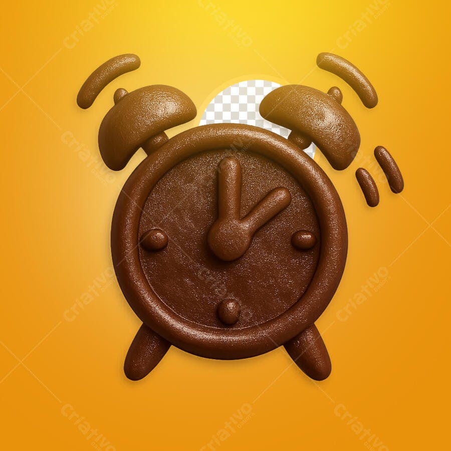 Despertador em Chocolate PSD Editável