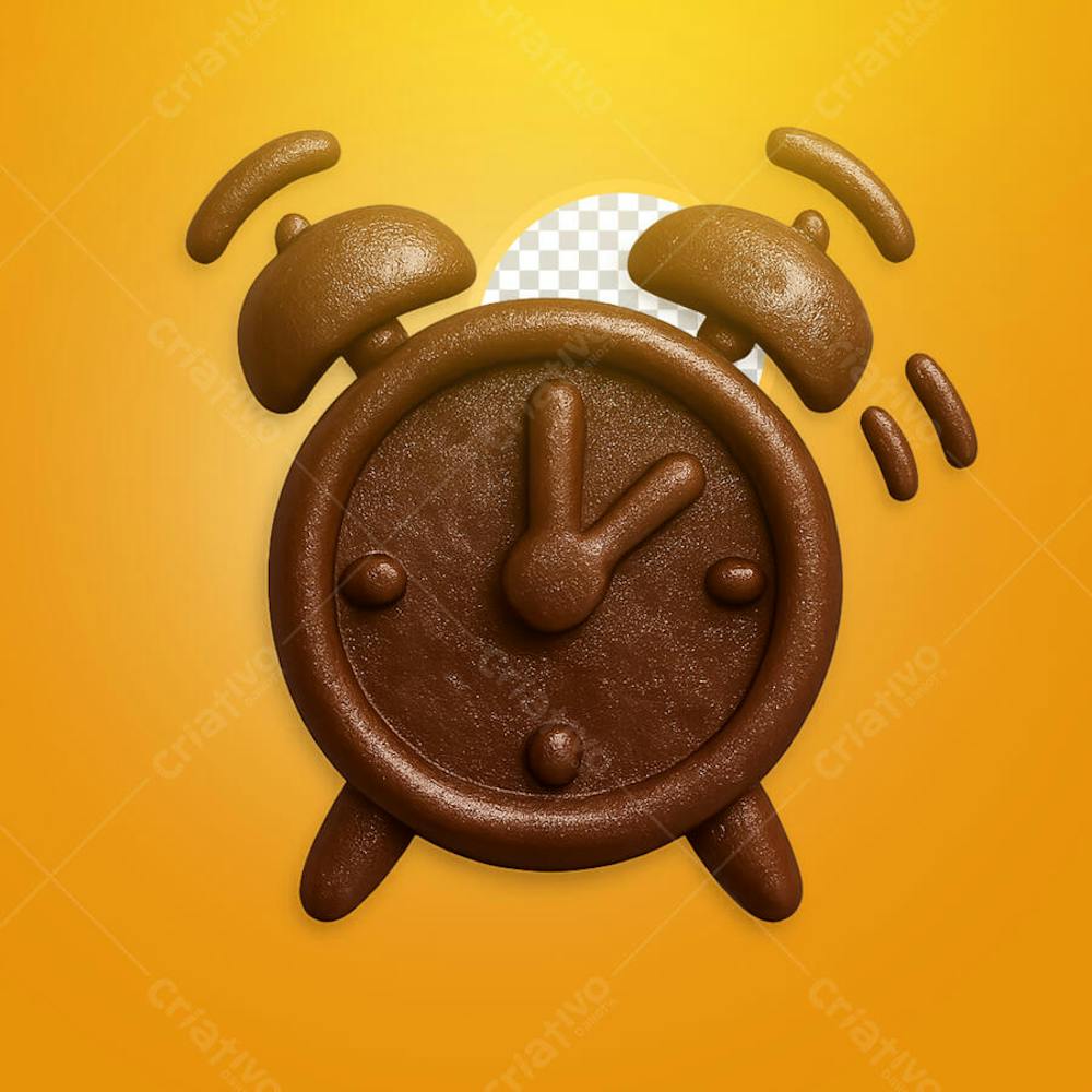 RELÓGIO DE CHOCOLATE 3D PÁSCOA
