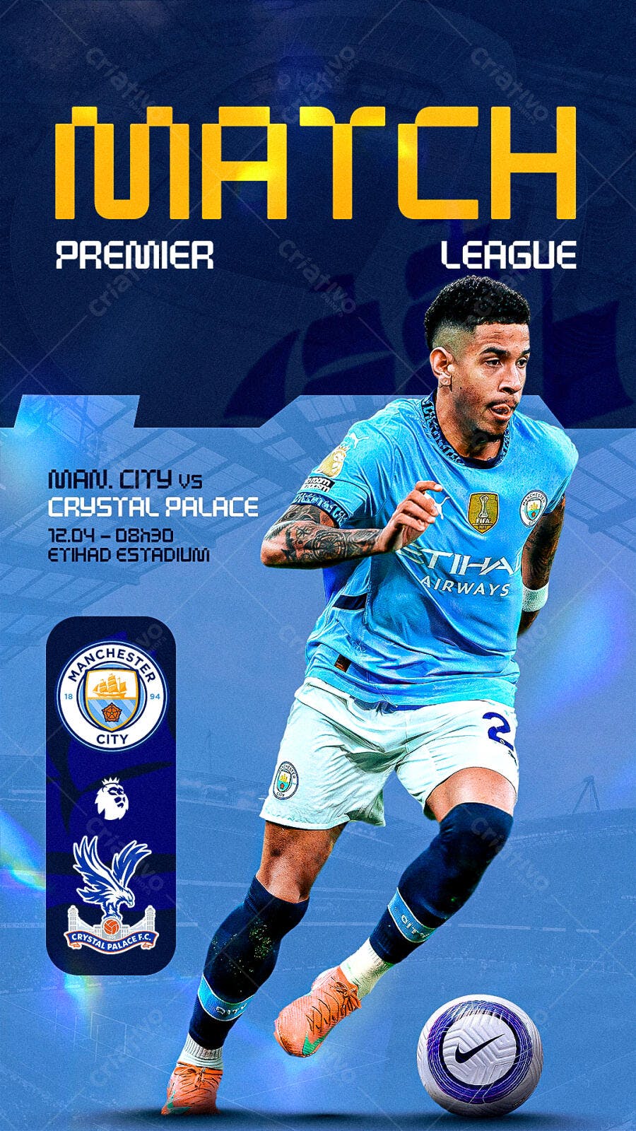 Flyer de Futebol Premier League PSD Editável