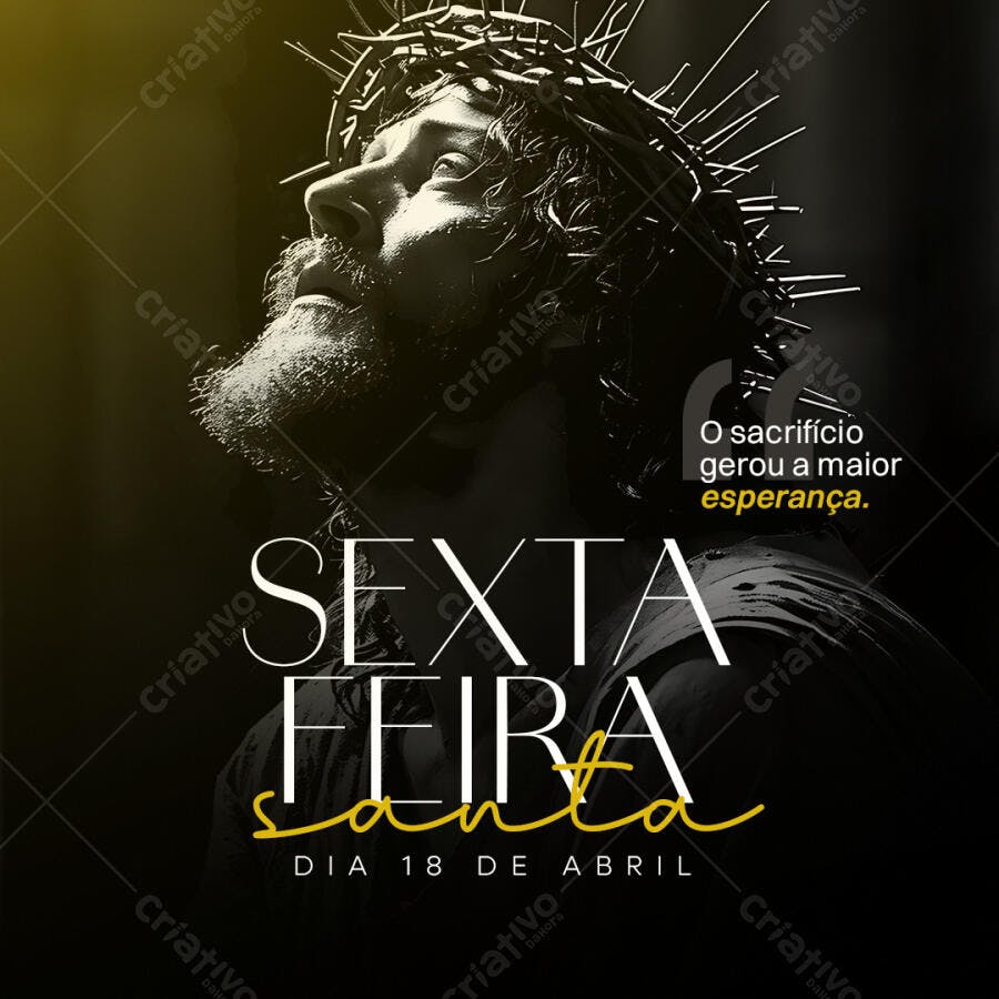 Flyer Sexta-Feira Santa PSD Editável
