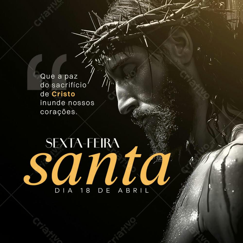 18 DE ABRIL SEXTA-FEIRA SANTA FEED PSD EDITÁVEL