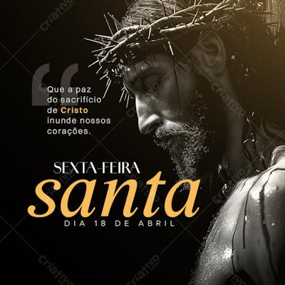 18 DE ABRIL SEXTA-FEIRA SANTA FEED PSD EDITÁVEL