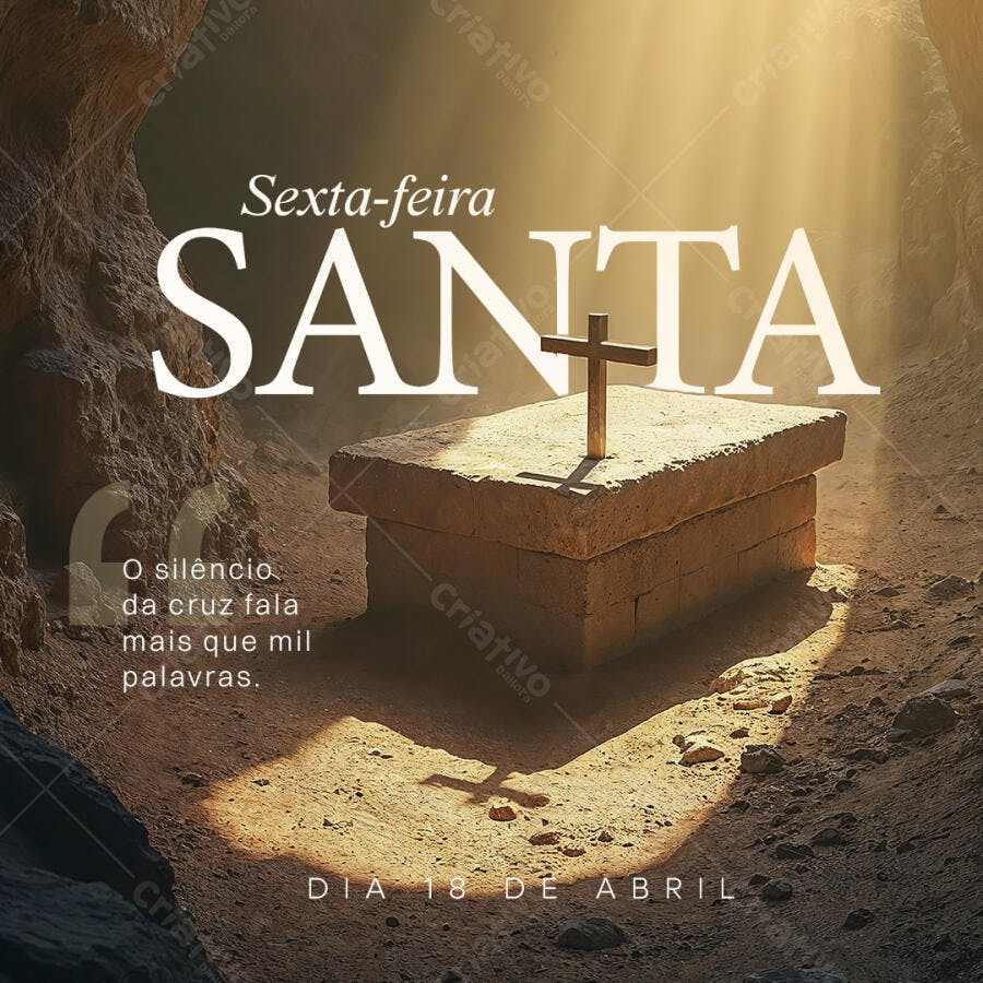Post para Sexta-feira Santa PSD Editável