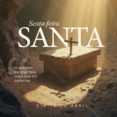 SEXTA-FEIRA SANTA 18 DE ABRIL FEED PSD EDITÁVEL