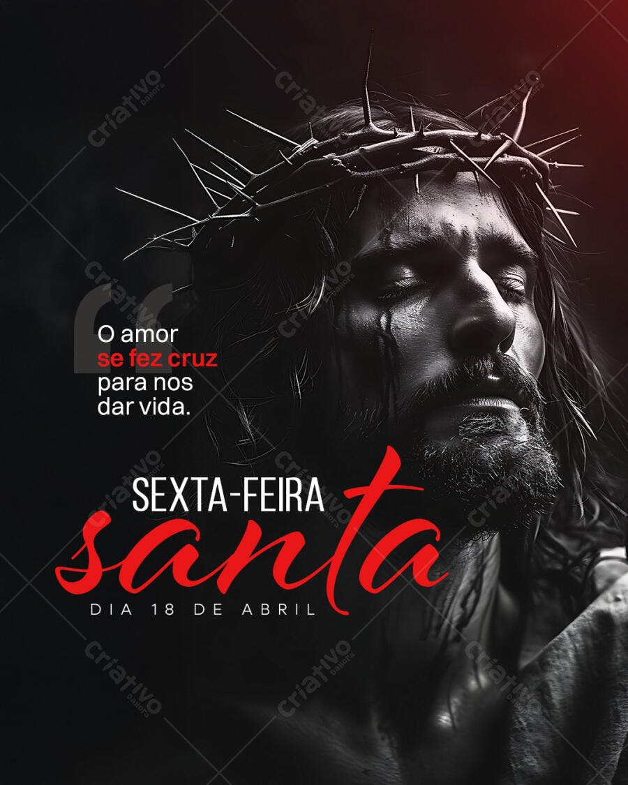 Flyer Sexta-Feira Santa 18 de Abril PSD Editável