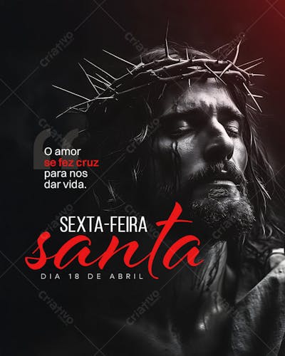DIA 18 DE ABRIL SEXTA-FEIRA SANTA PSD EDITÁVEL