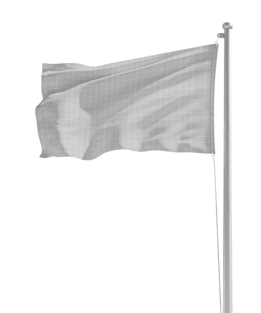 Mockup de Bandeira Cinza em Alta Resolução