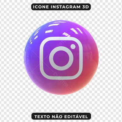 PSD ICONE INSTAGRAM 3D