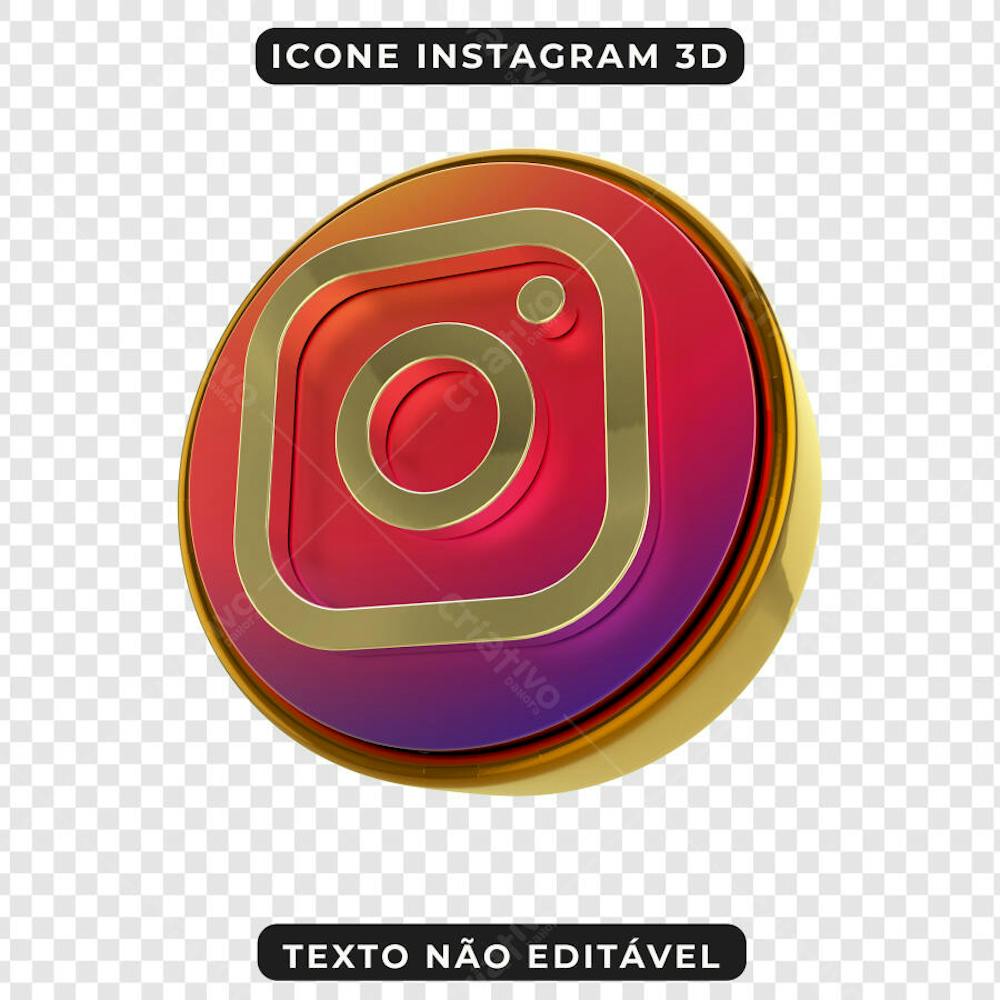 FLYER PSD ICONE INSTAGRAM 3D