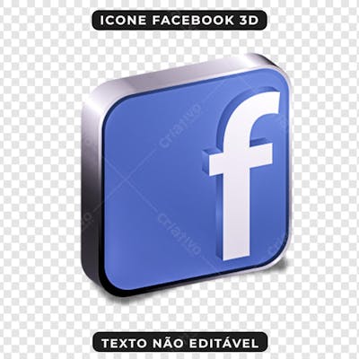 FLYER PSD - ICONE FACEBOOK PNG 3D