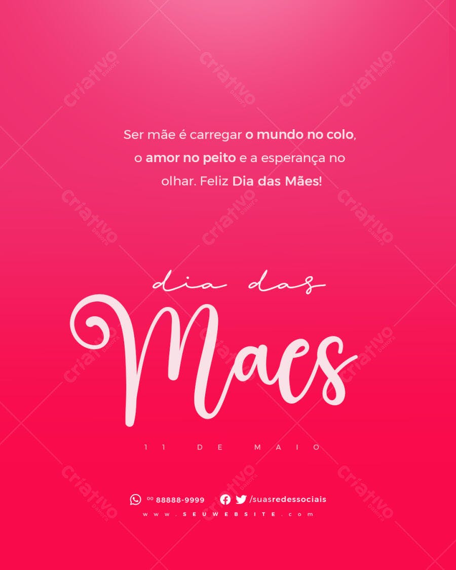 Postagem Dia das Mães PSD Editável