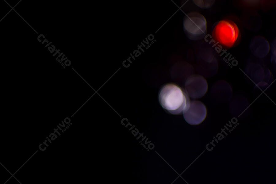 Textura Luzes Bokeh Vermelha e Branca para Fundo