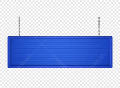 BANNER RETANGULAR AZUL COM CORRENTE