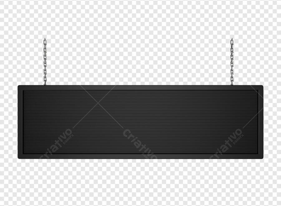 Placa Suspensa para Loja PSD Editável
