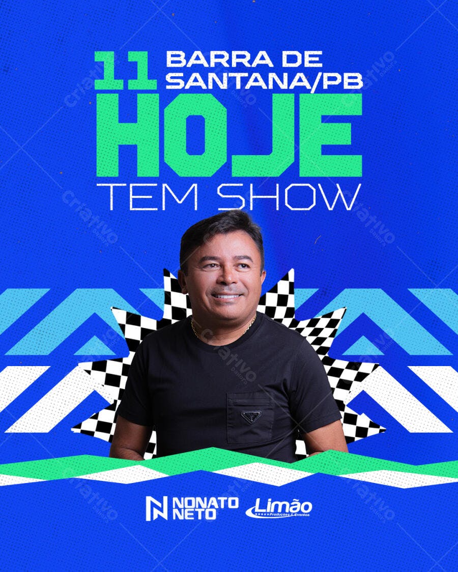Flyer Show Nonato Neto Barra de Santana PSD Editável