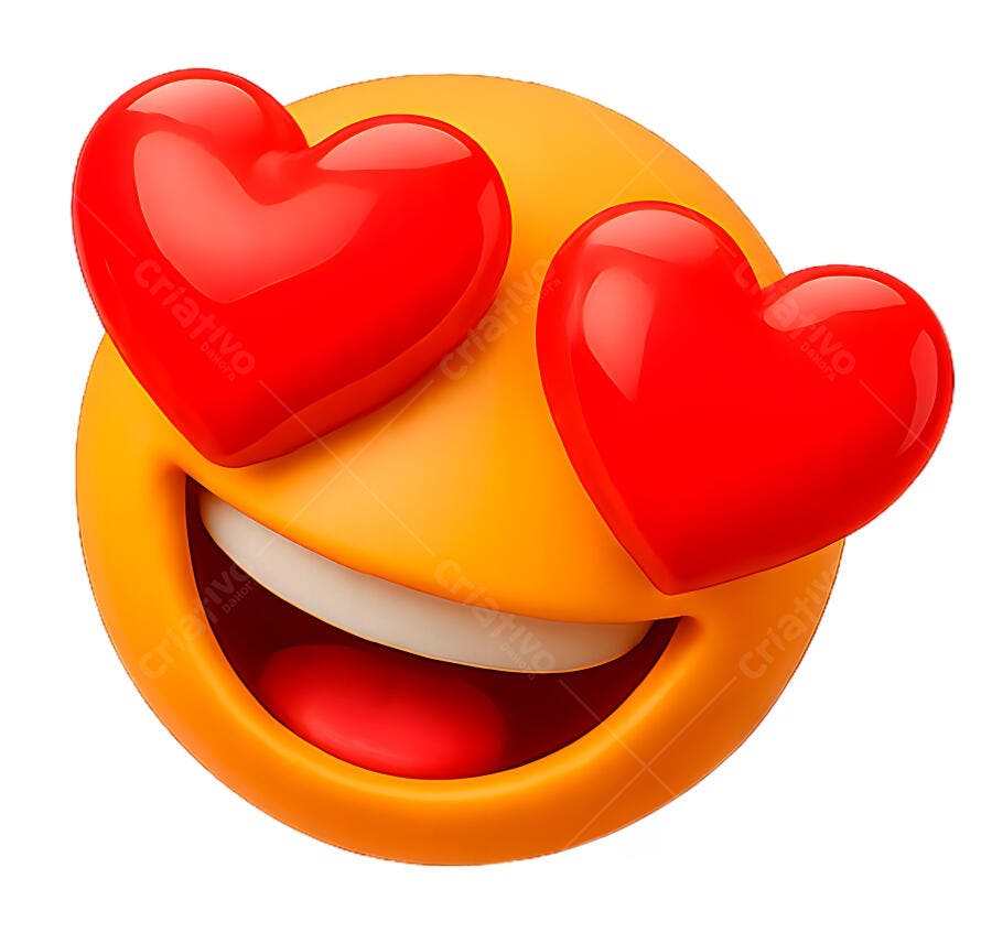 Emoji apaixonado corações vermelhos