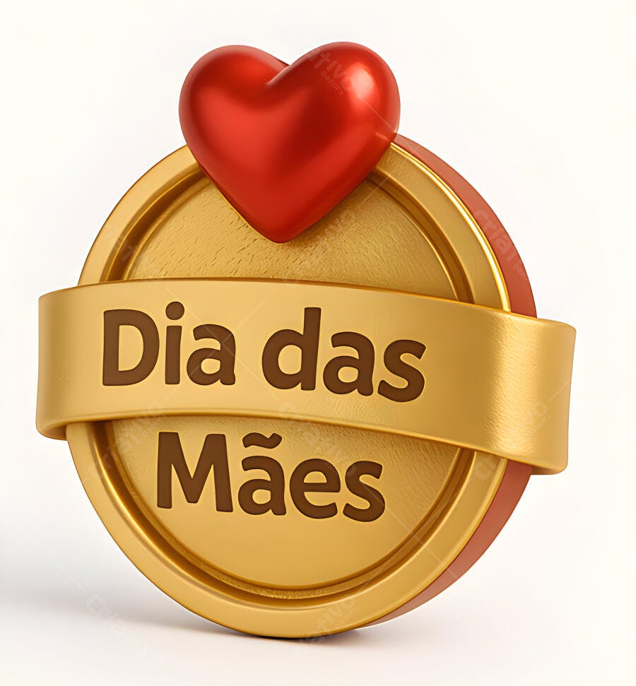 Dia das Mães com Coração Dourado