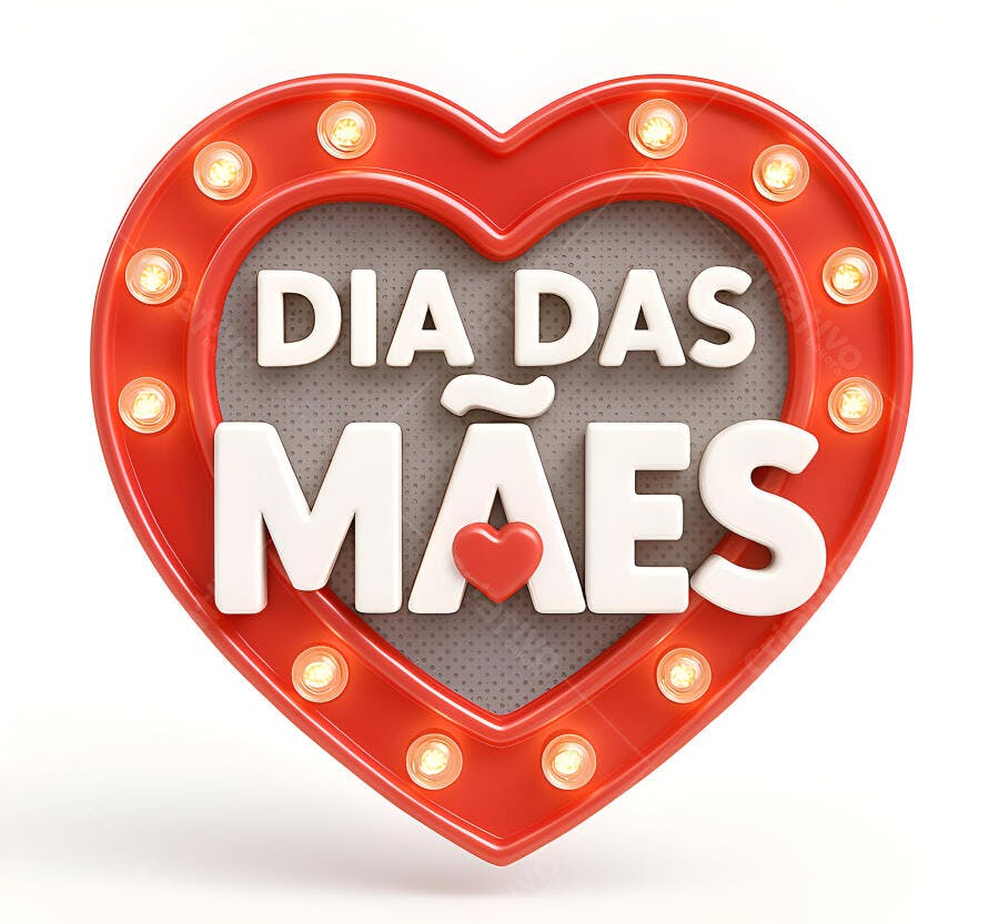 Feliz Dia das Mães cartão vermelho