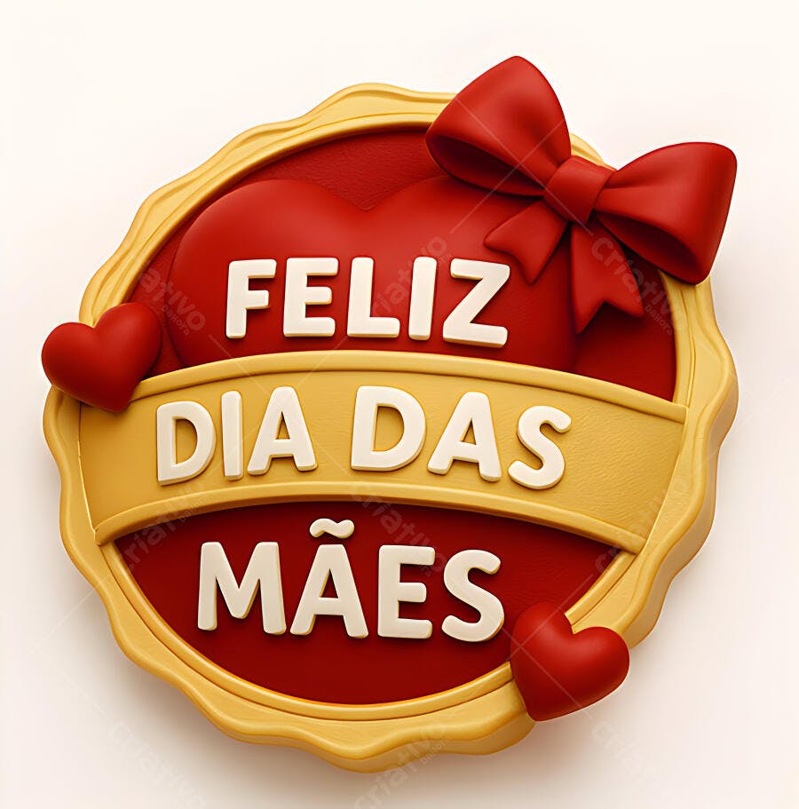 Feliz Dia das Mães cartão vermelho
