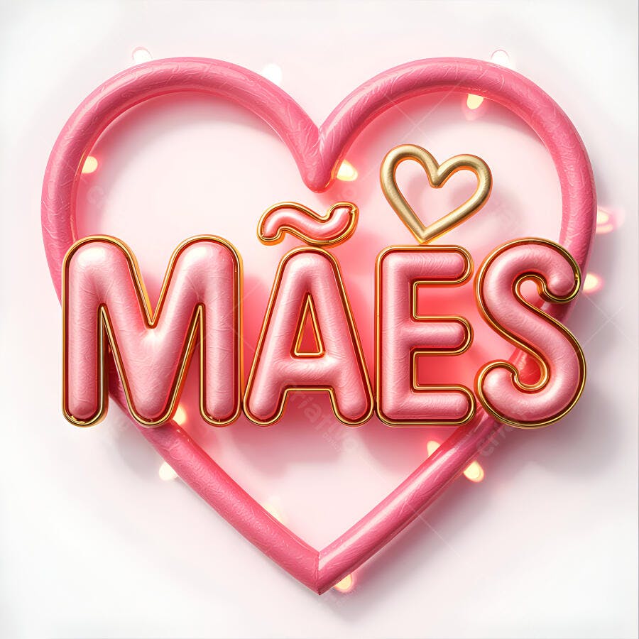 Mães Dia das Mães Rosa e Dourado
