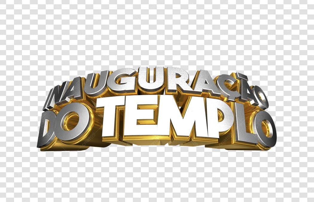 Banner Inauguração Templo PNG com fundo transparente