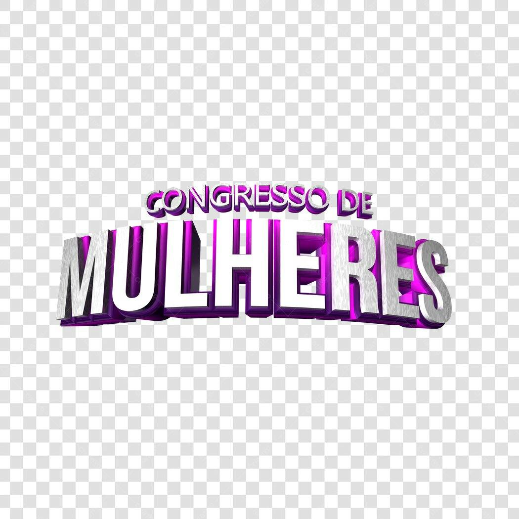 Banner Congresso de Mulheres PNG com fundo transparente