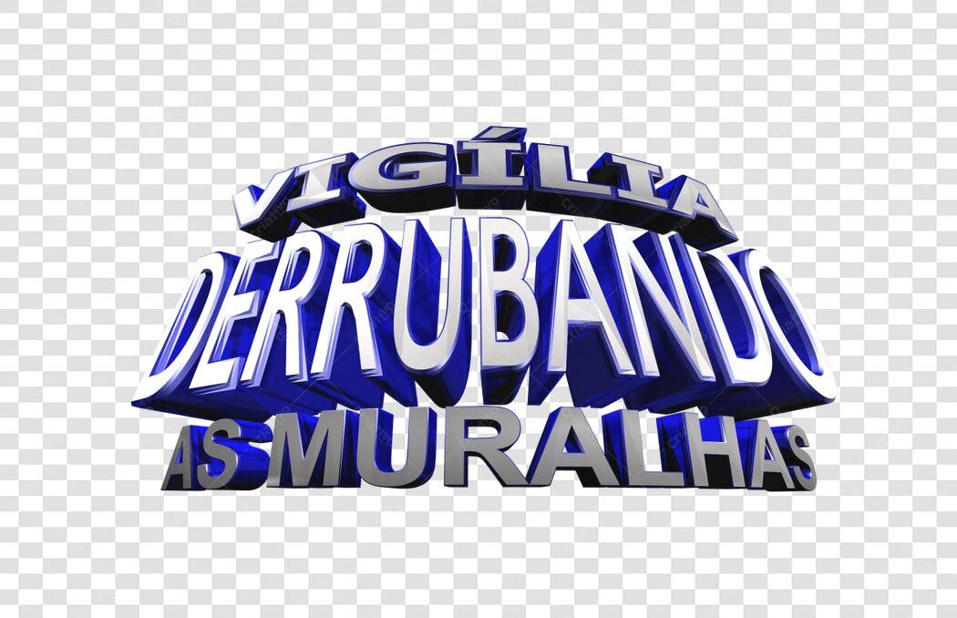 PNG Logo Vigilância derrubando as muralhas com fundo transparente