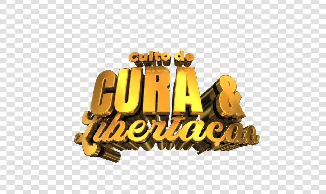 Banner Culto Cura Libertação PNG com fundo transparente