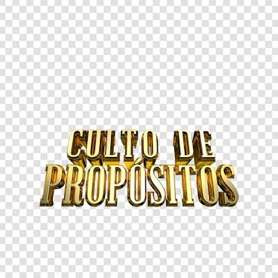 CULTO DO PROPOSITO 3D