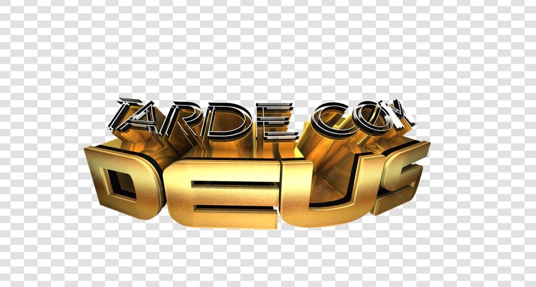 PNG Logo Tarde com Deus fundo transparente