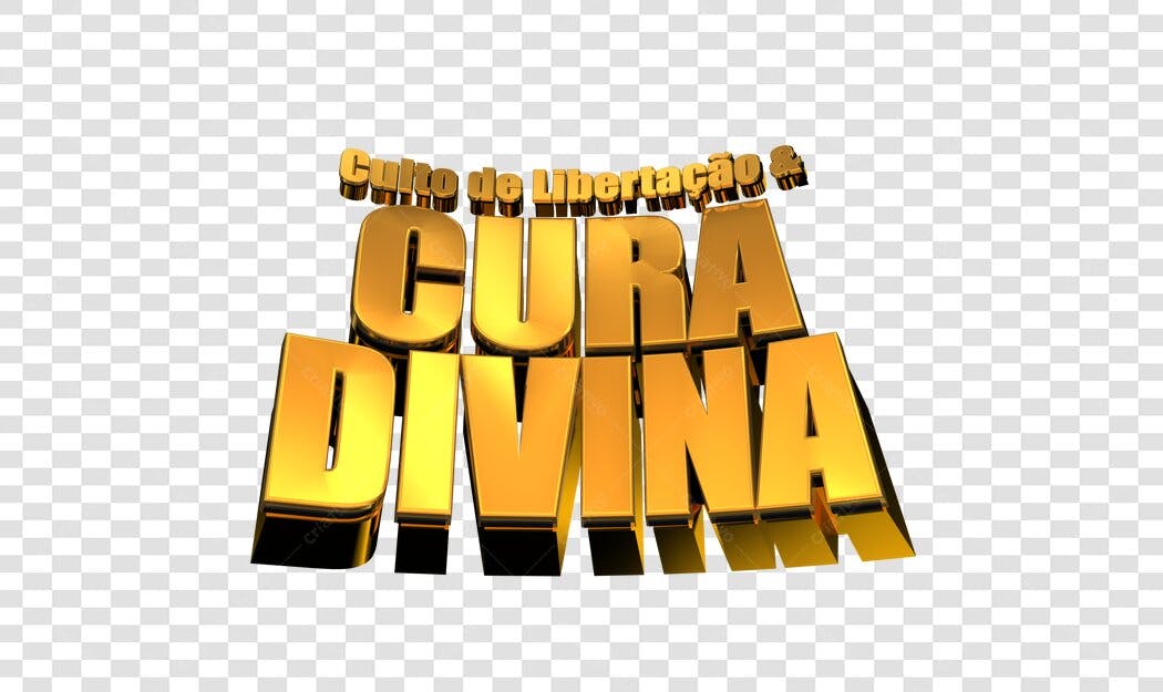 Banner Cura Divina PNG com fundo transparente