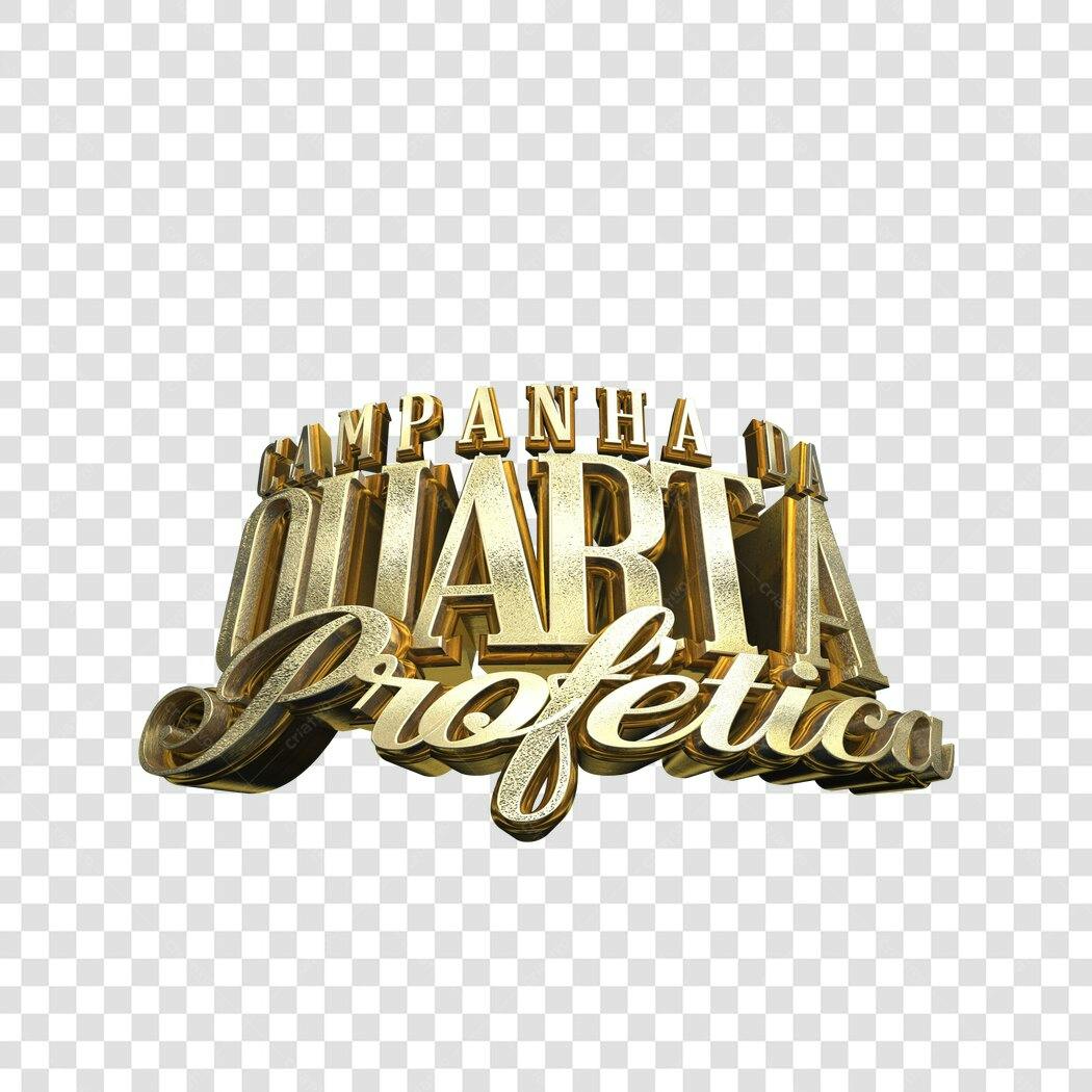 Logo Campanha Maria Profética Dourada PNG com fundo transparente