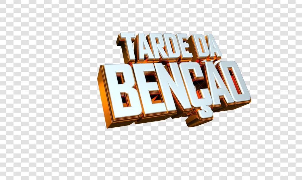 Logo Tarde da Benção com efeito 3D PNG com fundo transparente