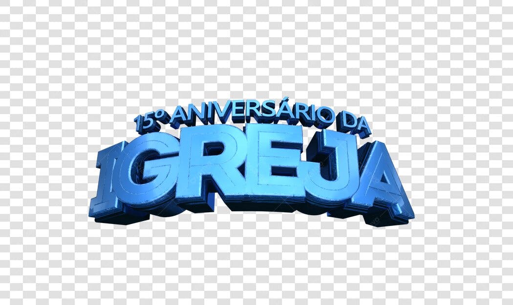 Banner 15º Aniversário Igreja PNG com fundo transparente