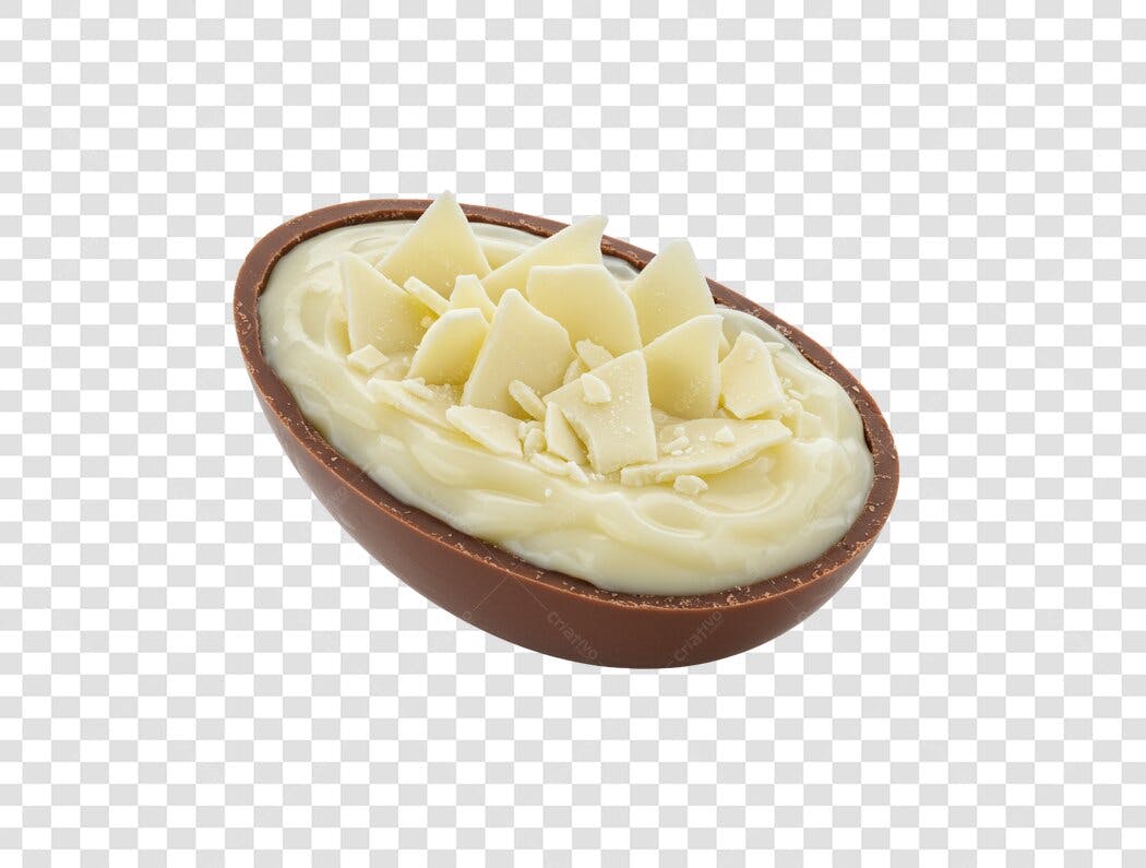 Imagem de Ovo de Páscoa Chocolate Branco PNG com fundo transparente