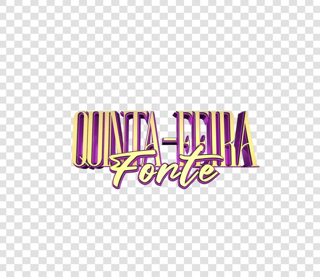 Banner Quinta-feira Fonte PNG com fundo transparente