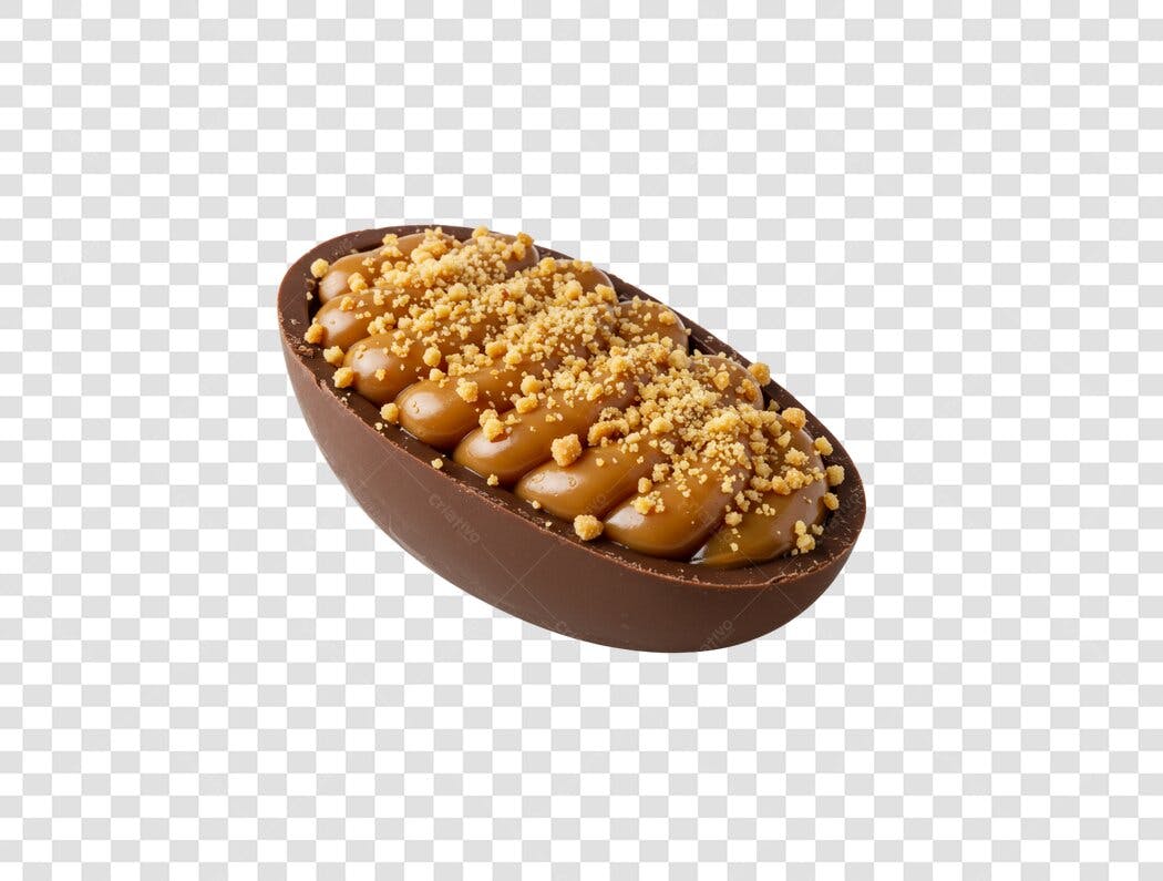 Imagem Ovo de Páscoa Chocolate com Doce de Leite PNG com fundo transparente