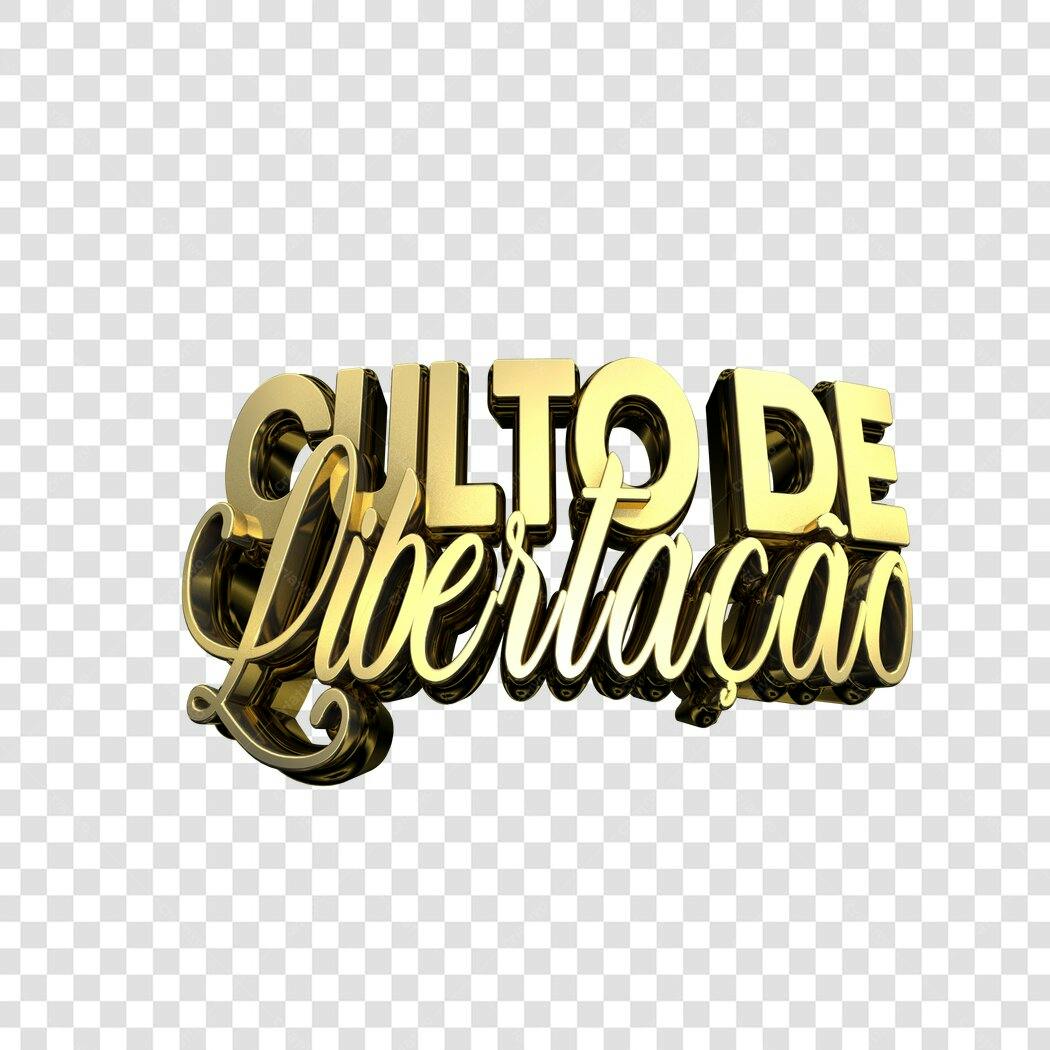 Banner culto de libertação PNG com fundo transparente